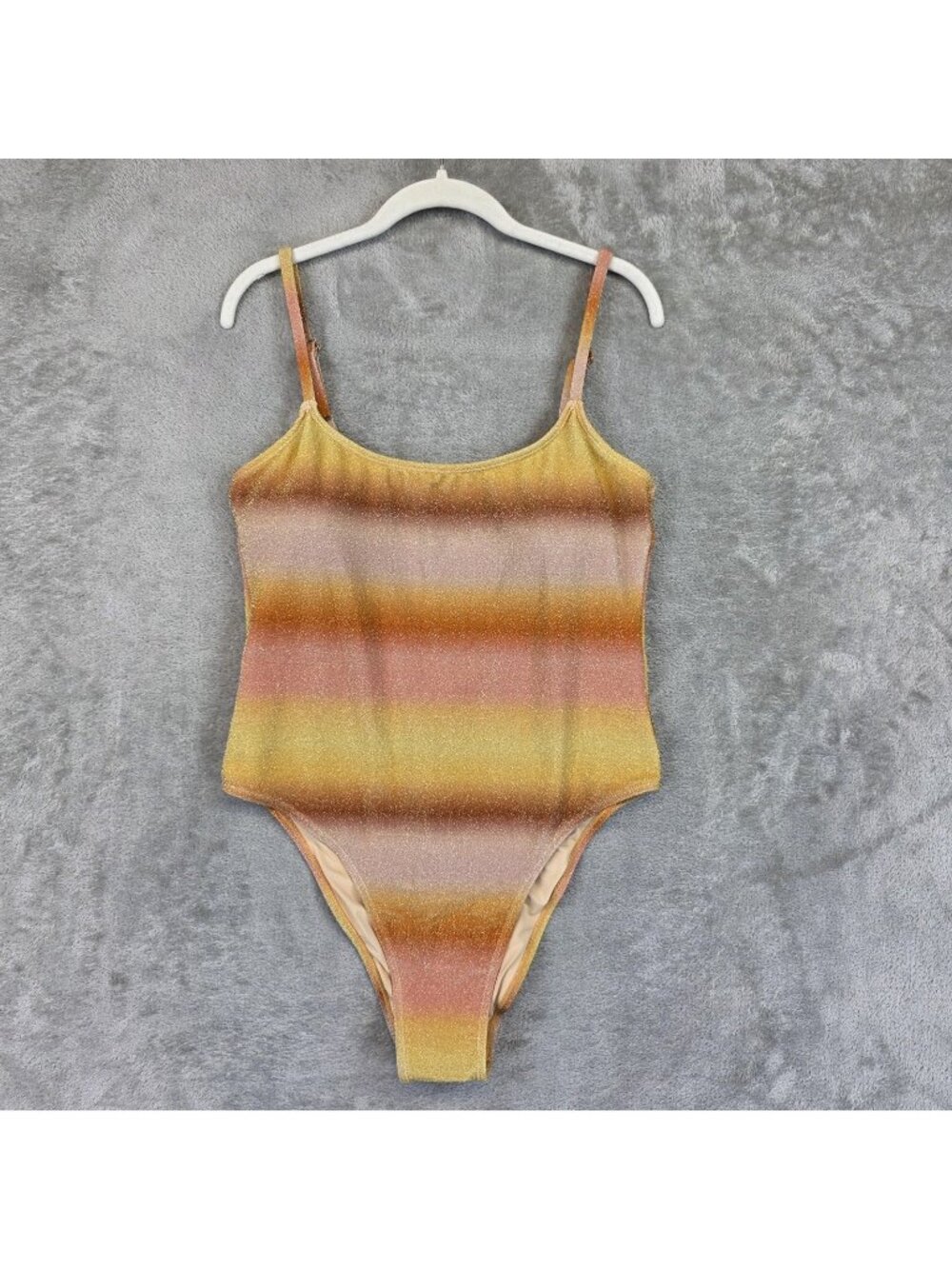 Cotton On Body Swimsuit Womens XL Sierra Ombre Metallic One Piece Cheeky